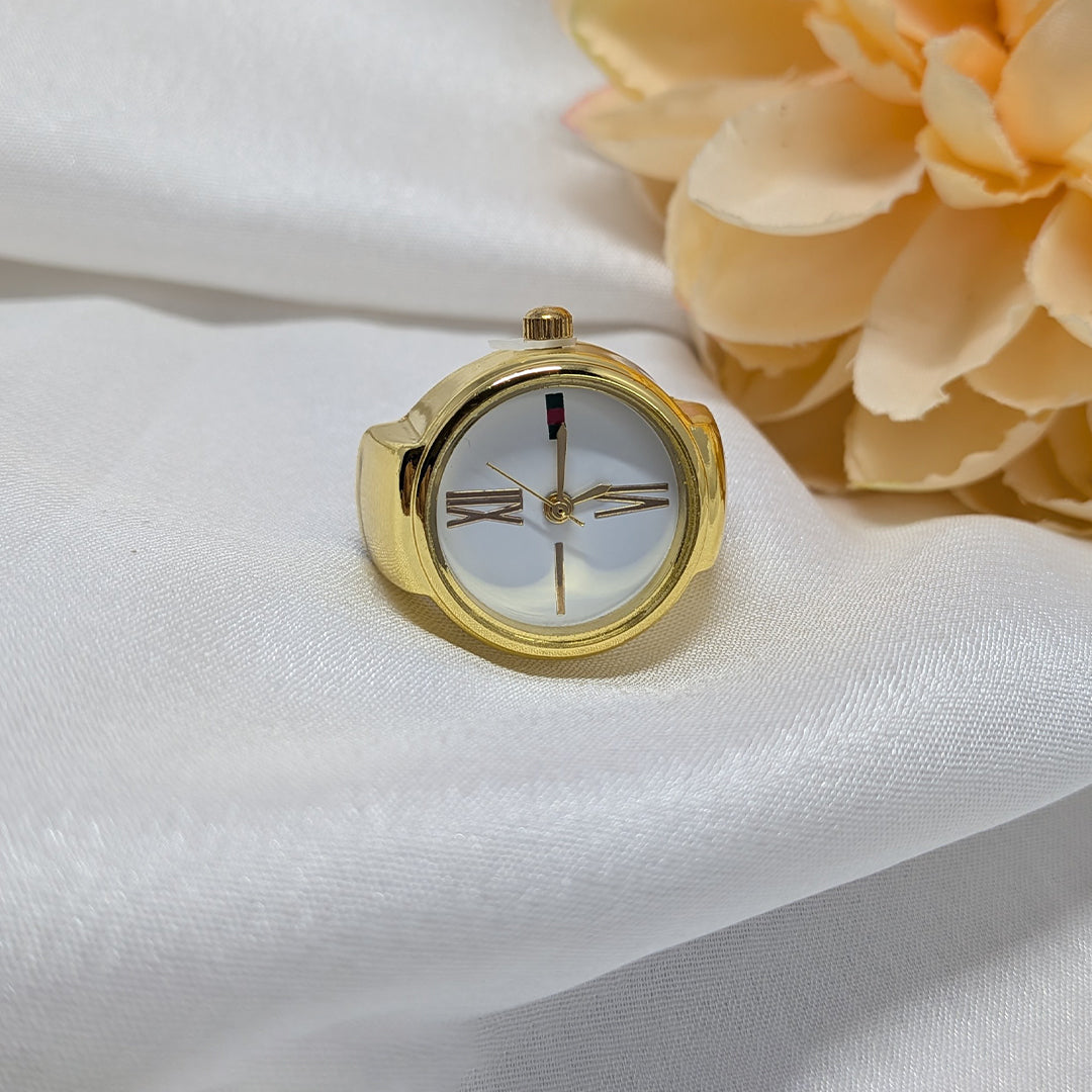 Classic Round Dial Finger Ring Watch for Men & Women