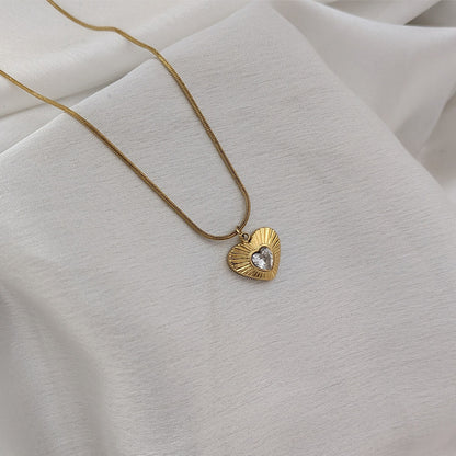 Dainty Radiant Dual Heart Pendant For Girls & Women