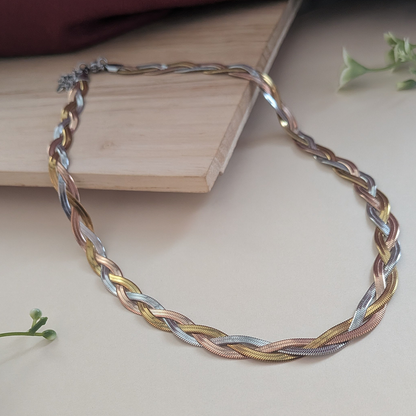 18K Gold Plated Sunlit Braided Chain (Anti Tarnish)