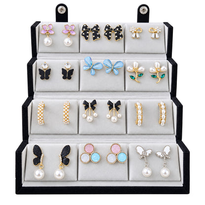 Aurie 12 Pairs Korean Earrings Set for Girls & Women