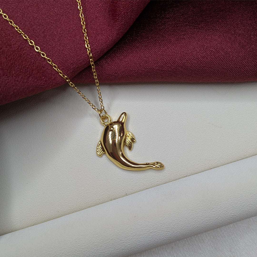 18K Gold Plated Fish Pendant For Girls & Women (Anti Tarnish)