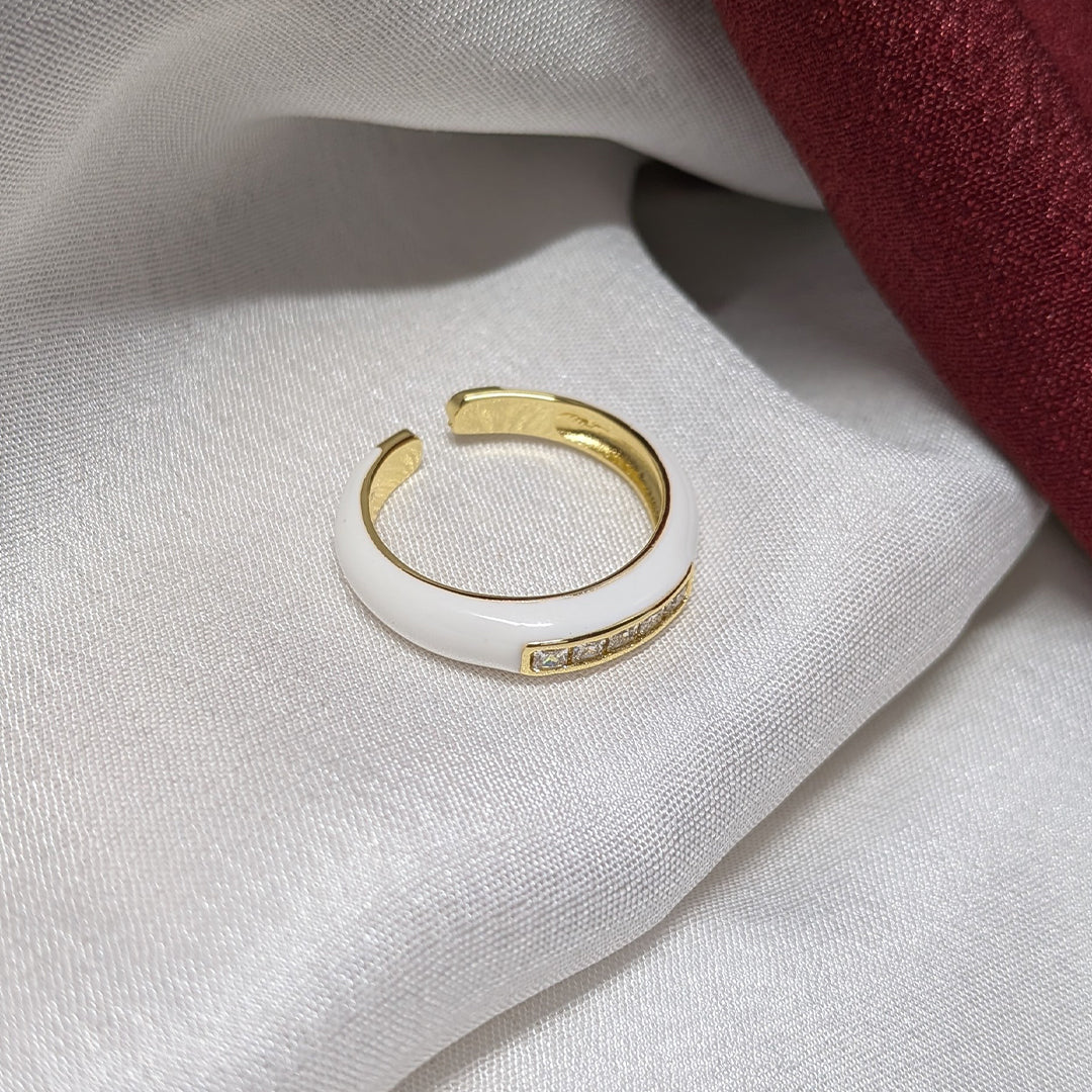 AD Stone Stainless Steel Ring Band for Men & Women