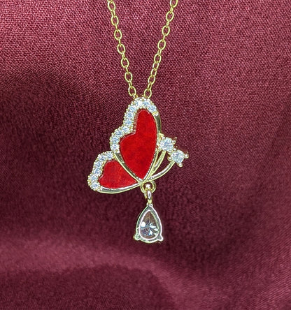 Elegant Crystal Butterfly Pendant for Women & Girls