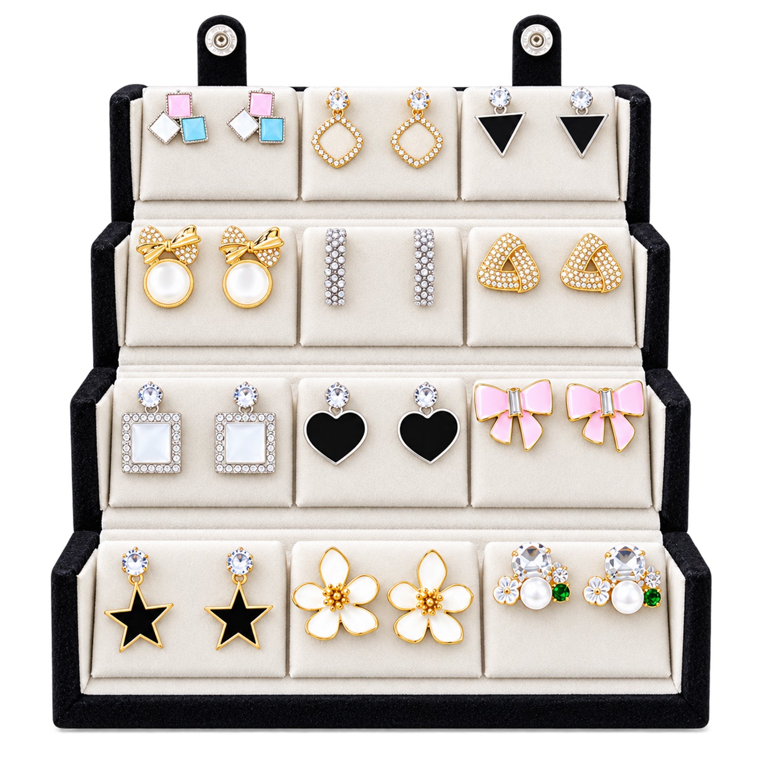 Aurie 12 Pairs Geometric Earrings Set for Girls & Women