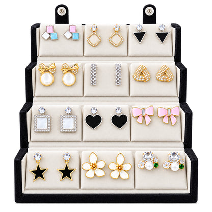 Aurie 12 Pairs Geometric Earrings Set for Girls & Women