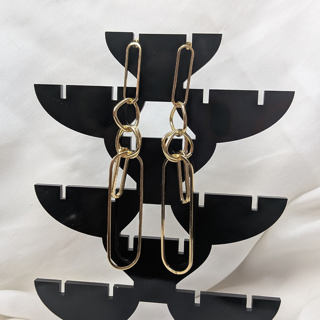 Geometric Long Link Drop Earrings For Girls & Women