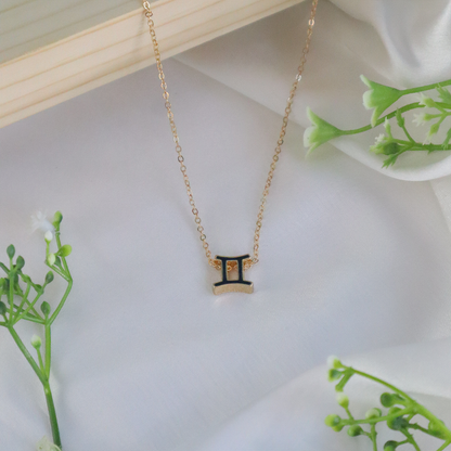 18K Gold Plated Celestial Zodiac Charm Pendant Necklace