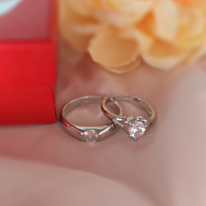 Eternal Bond Solitaire Couple Rings