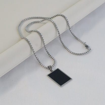 Urban Edge Black Pendant Necklace for Men