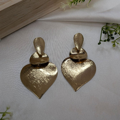 Stylish Layered Heart Shape Drop Earrings For Girls & Women