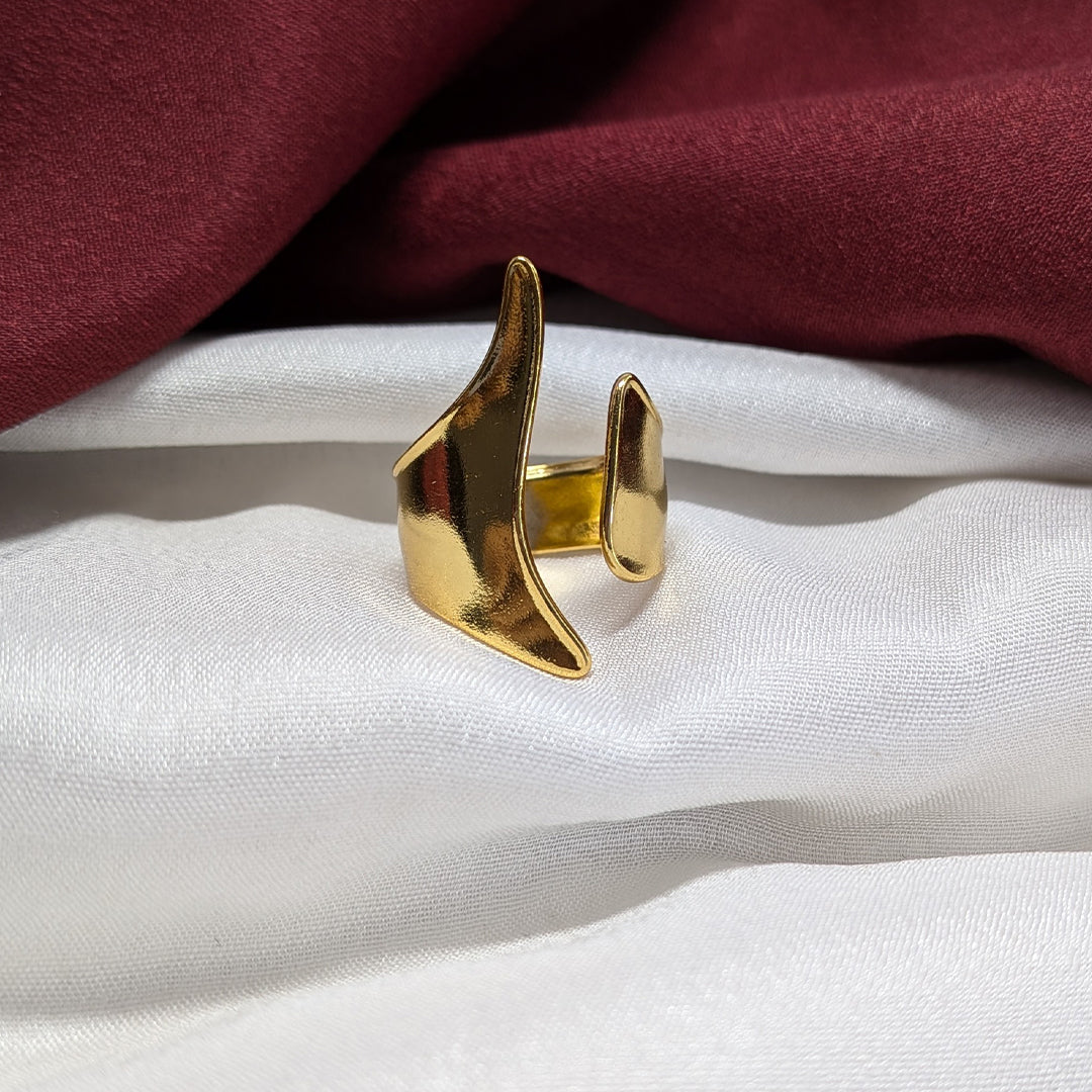 Gold Plated Open Chunky Rings for Women & Girls (Anti Tarnish)