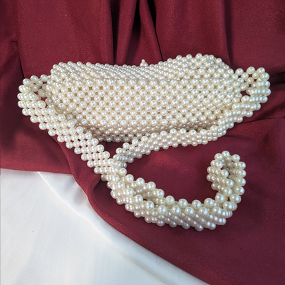 Stylish Lightweight Pearl Beaded Handbag for Women