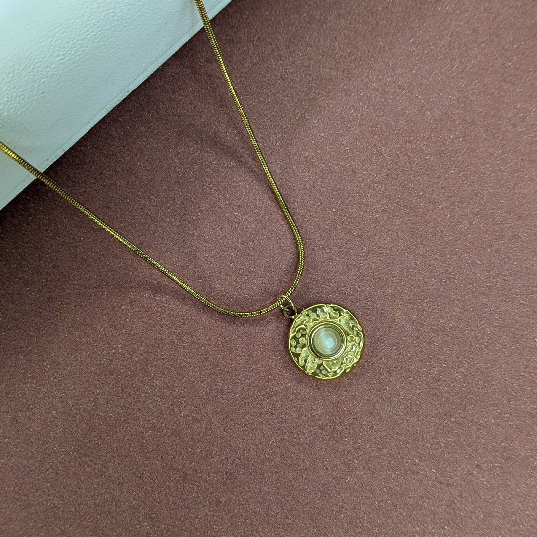 Stylish Gold Plated Pendant with Elegant Pearl Embellishment For Girls & Women