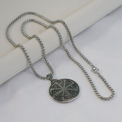 Solar Wheel Pendant for Men