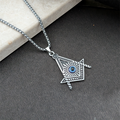 Masonic Square & Compass Pendant for Men & Boys