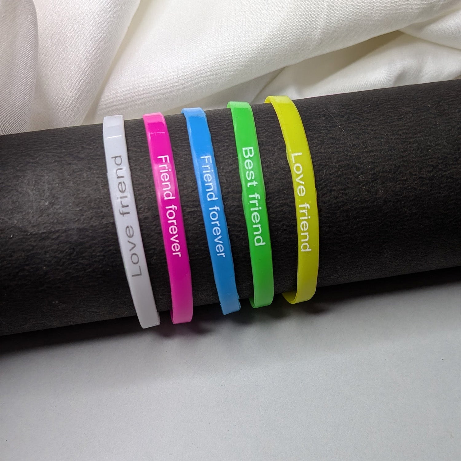 5pcs Colorful Silicone Friendship Bands for Kids, Girls & Boys