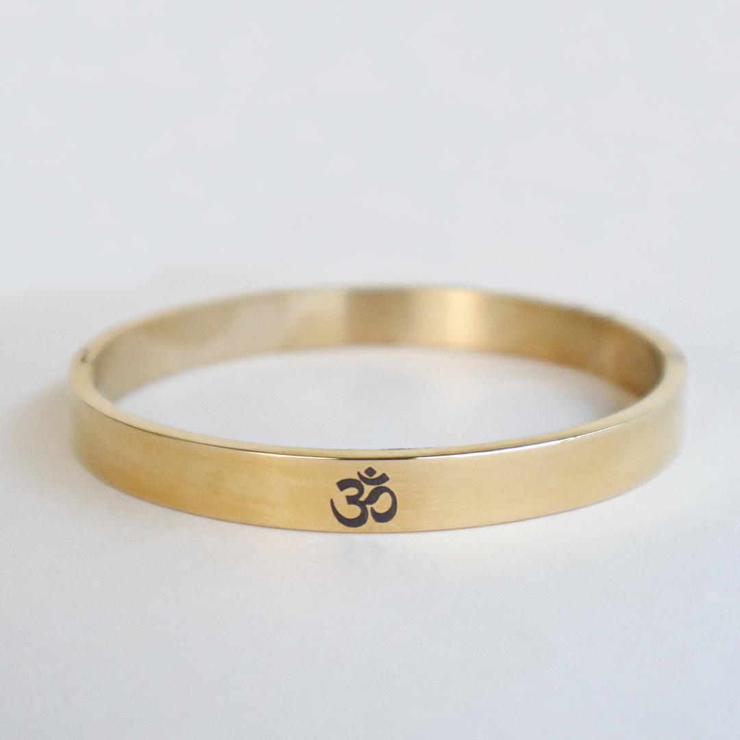 18k Gold Plated Men’s Bracelet Engraved with OM