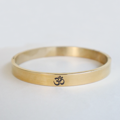 18k Gold Plated Men’s Bracelet Engraved with OM
