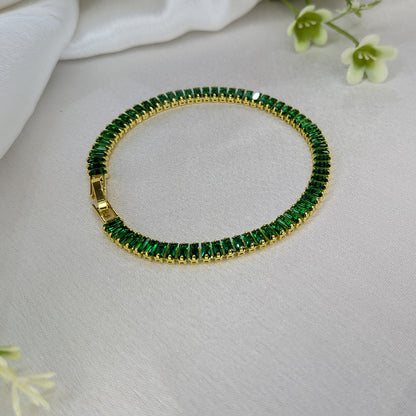 Emerald Mist Stainless Steel Tennis Bracelet