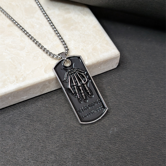 Black Skeleton Hand Design Pendant for Men & Boys