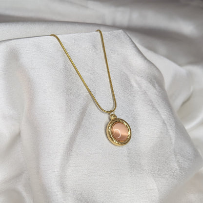 Modern Classic Round Stone Pendant For Girls & Women