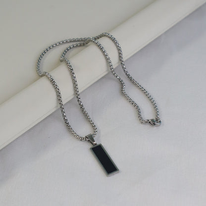 Urban Black Bar Pendant for Men