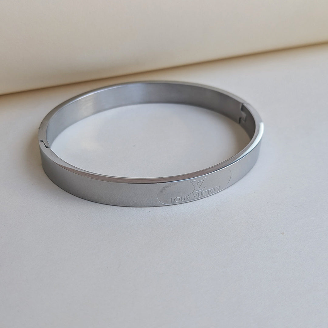 Minimalist LV Brand Inspired Stainless Steel Bracelet For Men