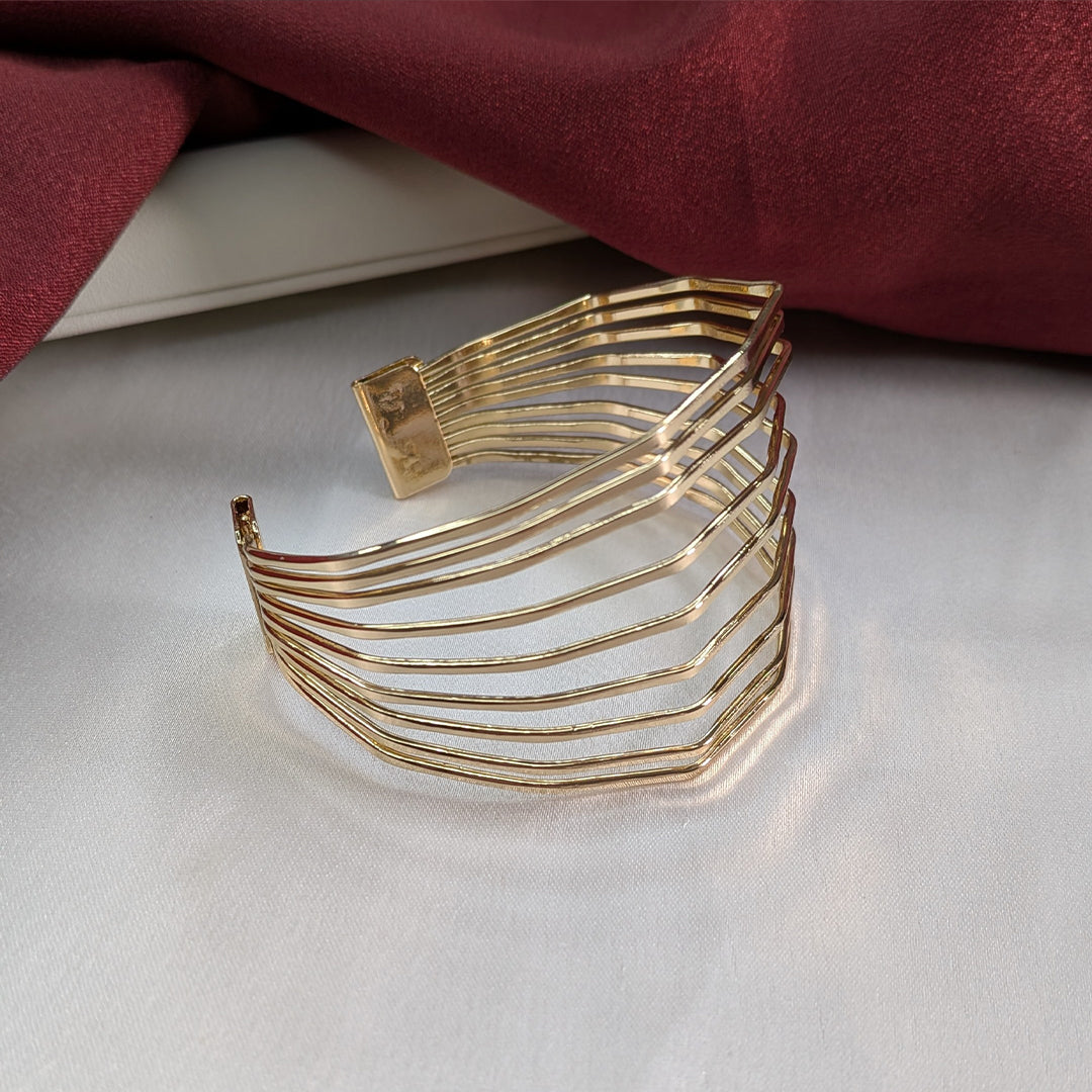 18K Gold Finish Strand Layered Bracelet for Girls & Women