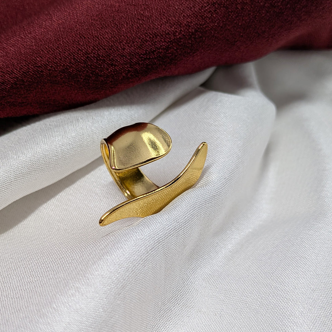 Gold Plated Open Chunky Rings for Women & Girls (Anti Tarnish)