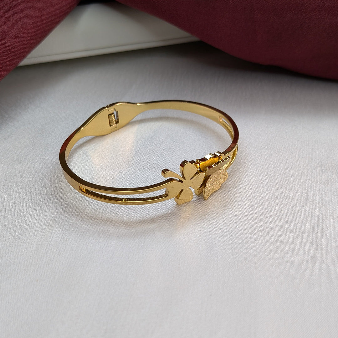 18K Gold Finish Stylish Butterfly Bracelet for Girls & Women