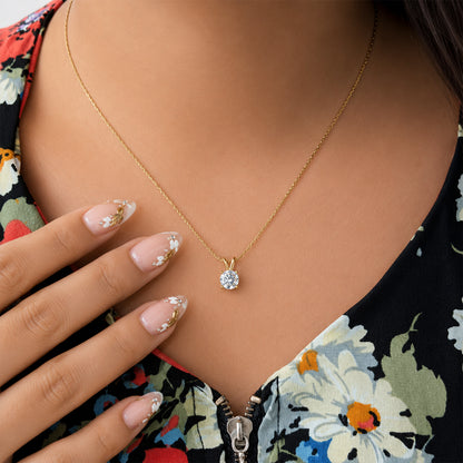 Odeon Solitaire AD Stone Pendant For Girls & women