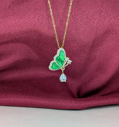 Elegant Crystal Butterfly Pendant for Women & Girls