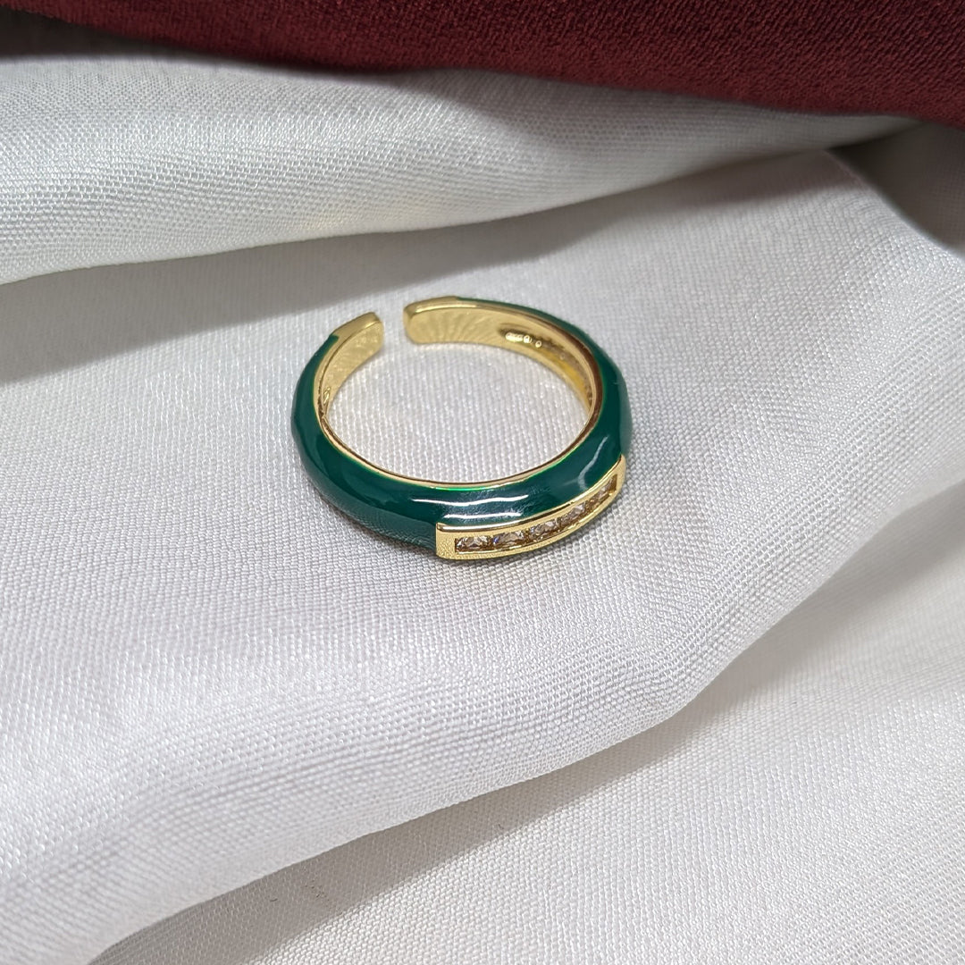 AD Stone Stainless Steel Ring Band for Men & Women