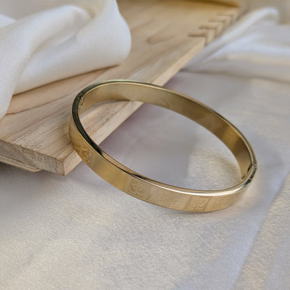 Spiritual OM Design Engraved Stainless Steel Bracelet For Men