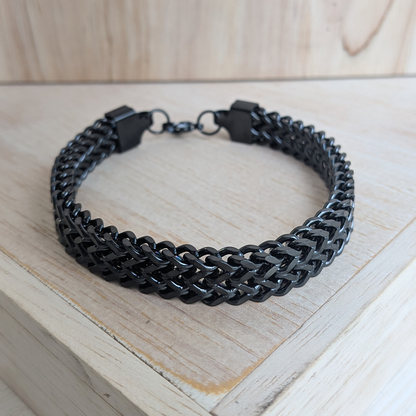 Classic Stainless Steel Woven Chain Bracelet For Men