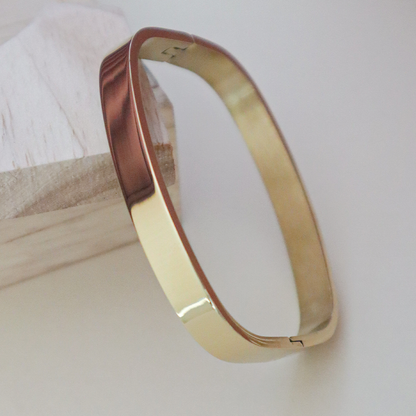 18K Gold Plated Modern Square Style Bracelet for Men