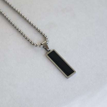 Urban Black Bar Pendant for Men