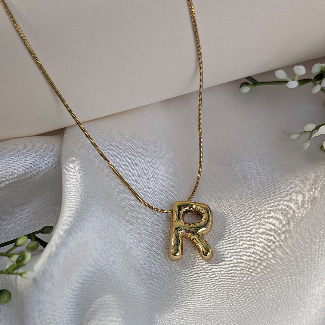 18K Gold Plated Stylish Alphabet Pendant (Anti Tarnish)