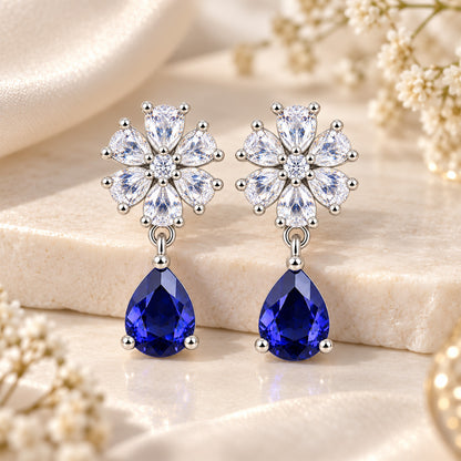 Trendy Elara Teardrop Floral Stud Earrings for Girls & Women's