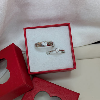 Forever Love American Diamond Couple Ring Set