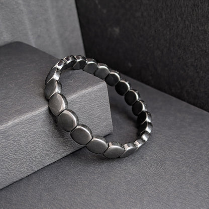 Premium Silver-Tone Gun Metal Bracelet for Men & Women