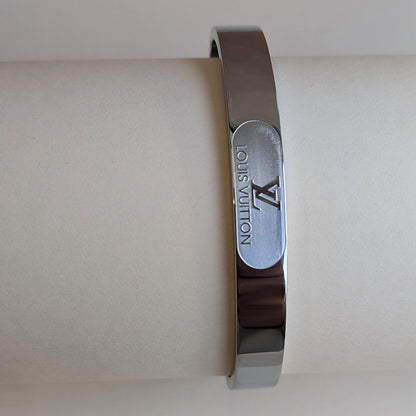 Minimalist LV Brand Inspired Stainless Steel Bracelet For Men
