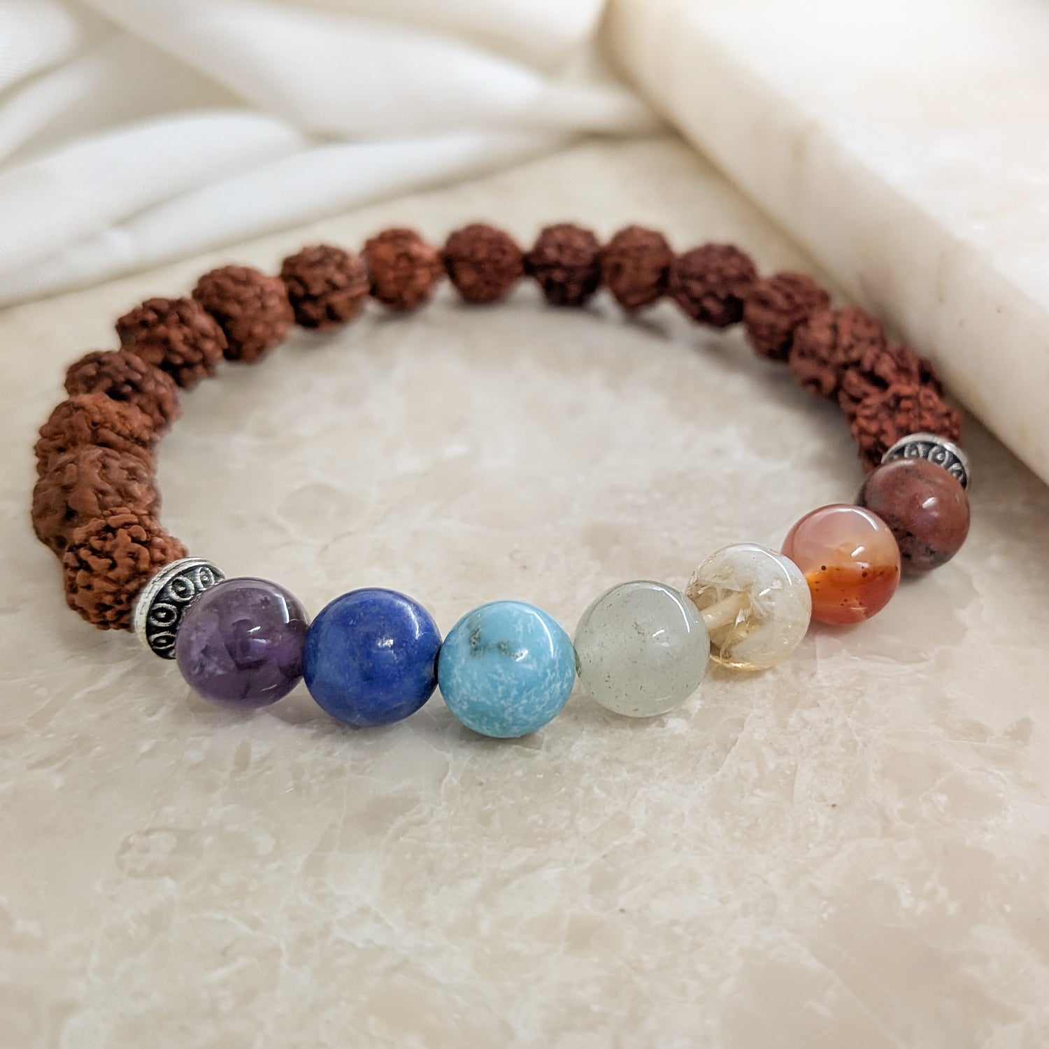 7 Chakra Rudraksha Bracelet for Men & Women