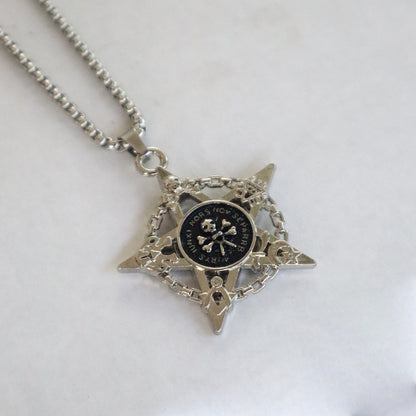 Warrior Star Compass Pendant For Men