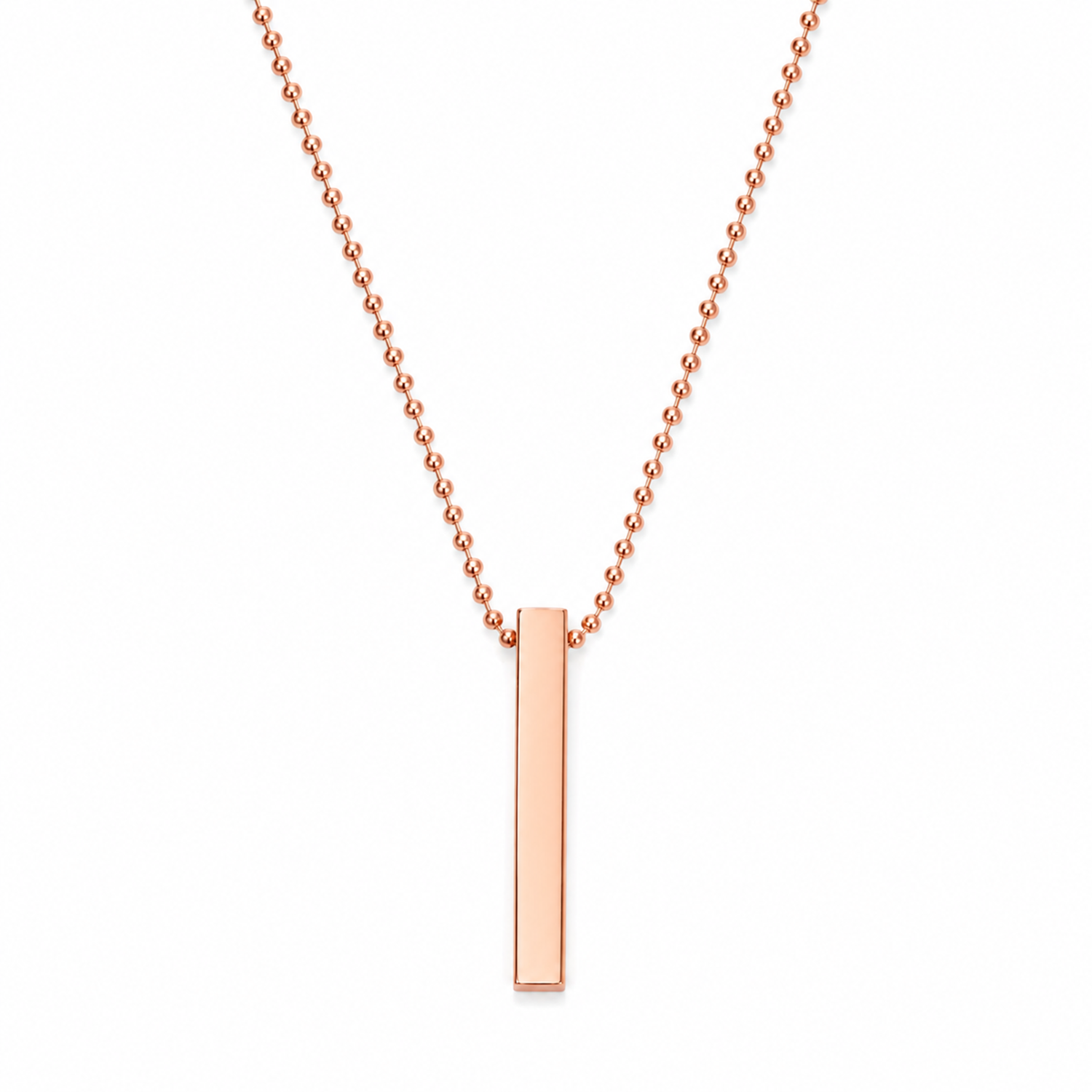 Sleek Vertical Bar 3D Cuboid Design Pendant for Men & Boys
