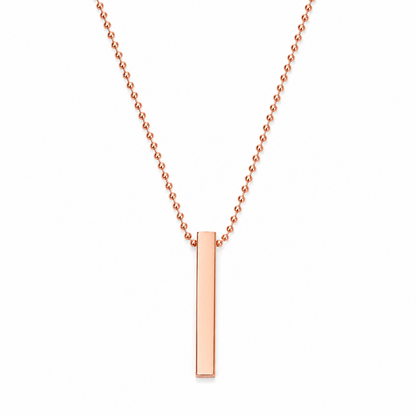 Sleek Vertical Bar 3D Cuboid Design Pendant for Men & Boys