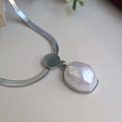 Silver Plated Irregular Pearl Pendant For Girls & Women