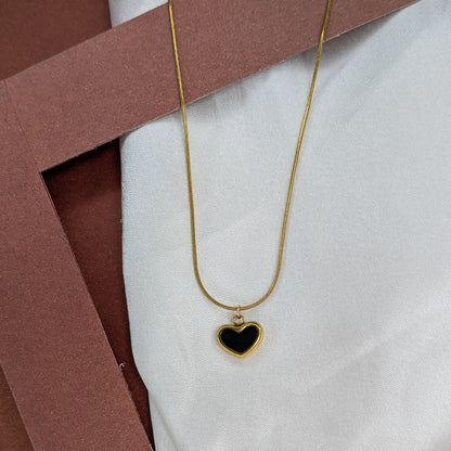18K Gold Plated Little Heart Enamel Pendant