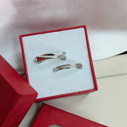 Infinite Love American Diamonds Couple Ring Set
