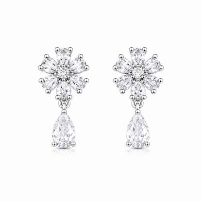Trendy Elara Teardrop Floral Stud Earrings for Girls & Women's